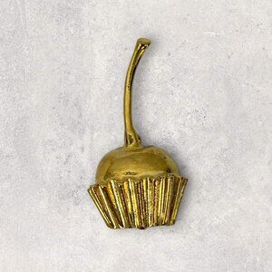 Vintage Piscitelli Cherry Cordial Brooch Gold Tone‎ Fruit Pin